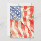 Little Soldier Army Amerikaanse vlag Baby shower Kaart (Achterkant)