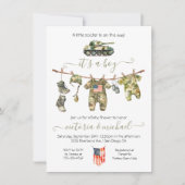 Little Soldier Army Military Boy Baby shower Kaart (Voorkant)