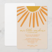 LITTLE SONSHINE PARTY INVITE KAART (Voorkant / Achterkant)