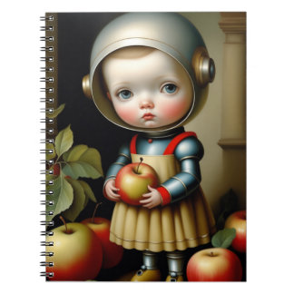 Little Space Girl with Apples Notebook Notitieboek