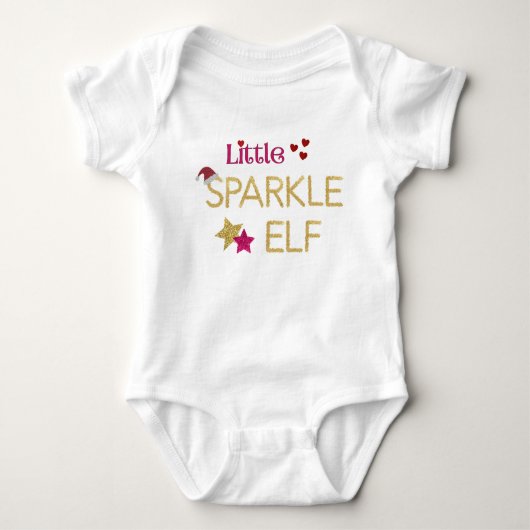 Little Sparkle Elf Kerstplezier Romper (Voorkant)
