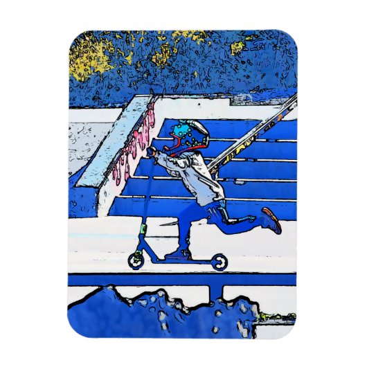 Little Speedster - Stunt Scooter Rider Magneet (Verticaal)