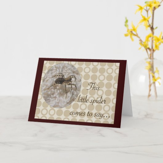 Little Spider Birthday Kaart (Gele Bloem)