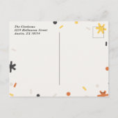 Little Spider Happy Halloween-fotokaart Feestdagenkaart (Achterkant)