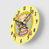 Little Spike Dog Clock Ronde Klok (Hoek)