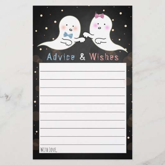 Little Spirit Halloween Gender Reclame Party Advis (Voorkant)