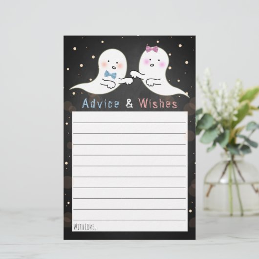 Little Spirit Halloween Gender Reclame Party Advis (Staand voorkant)