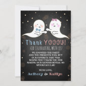 Little Spirit Halloween Ghosts Gender Reopenbaart  Bedankkaart (Voorkant)