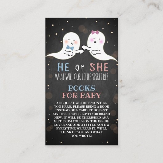 Little Spirit Halloween Ghosts Gender Reopenbaart  Informatiekaartje (Voorkant)