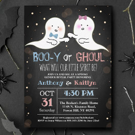 Little Spirit Halloween Ghosts Gender Reopenbaart  Kaart