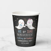 Little Spirit Halloween Ghosts Gender Reopenbaart  Papieren Bekers (Achterkant)