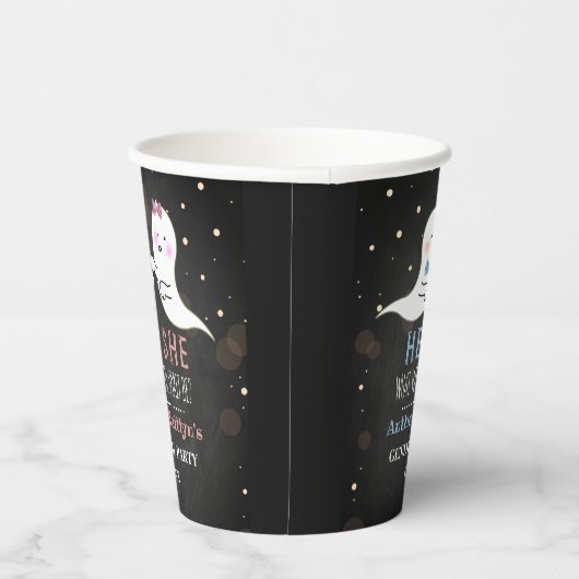 Little Spirit Halloween Ghosts Gender Reopenbaart  Papieren Bekers (Rechts)