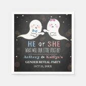 Little Spirit Halloween Ghosts Gender Reopenbaart  Servet (Voorkant)