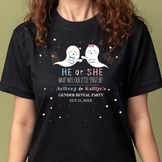 Little Spirit Halloween Ghosts Gender Reopenbaart  Tri-Blend Shirt