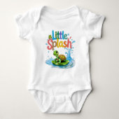 Little Splash Crayon Style Turtle Romper (Voorkant)