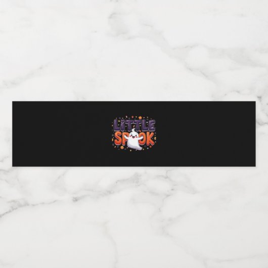 Little Spook Schattigee Halloween Creatieve Stijl Waterfles Etiket (Enkel label)