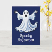Little Spooky Ghost - Halloween 11 - Fan Fun Kaart (Gele Bloem)
