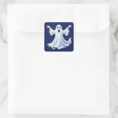 Little Spooky Ghost - Halloween 11 - Fan Fun Vierkante Sticker (Tas)