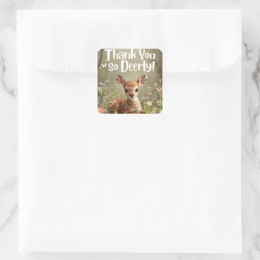 Little Spotted Deer Woodland Verjaardag Stickers - (Tas)