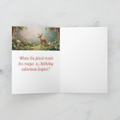 Little Spotted Deer Woodland verjaardagsuitnodigin (Binnen)