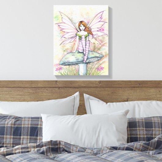 Little Spring Fae Fairy Art van Molly Harrison Canvas Afdruk (Insitu (Slaapkamer))