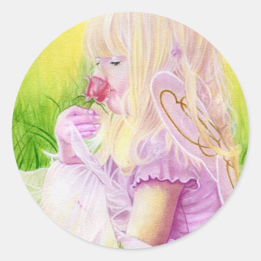 Little Spring Fairy Roos Sticker (Voorkant)