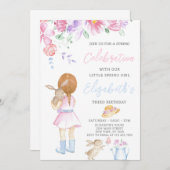 Little Spring Meisje Verjaardag Uitnodiging (Voorkant / Achterkant)