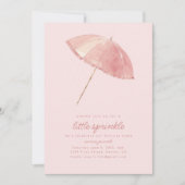 Little Sprinkle Pink Baby shower Invitation Kaart (Voorkant)