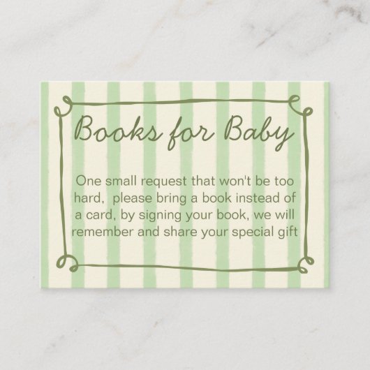 Little sprout Baby Shower book request Informatiekaartje (Voorkant)