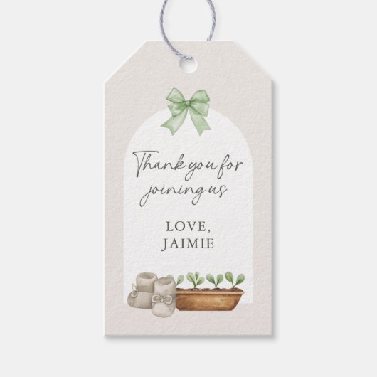 Little Sprout Baby Shower Dankjewel Cadeaulabel (Voorkant)