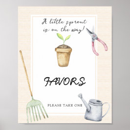 Little Sprout Baby shower Favors Poster