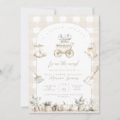 Little Sprout Baby shower Invitation Kaart (Voorkant)