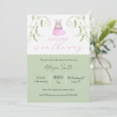 Little Sprout Baby Shower Invitation Kaart (Staand voorkant)