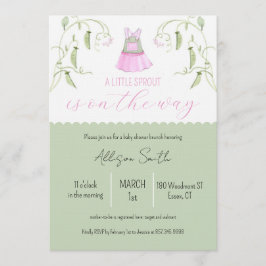 Little Sprout Baby Shower Invitation Kaart