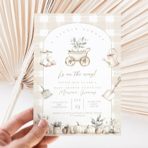 Little Sprout Baby shower Invitation Kaart