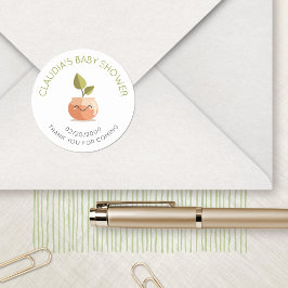 Little Sprout Baby shower Ronde Sticker