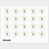 Little Sprout Baby shower Ronde Sticker (Vel)