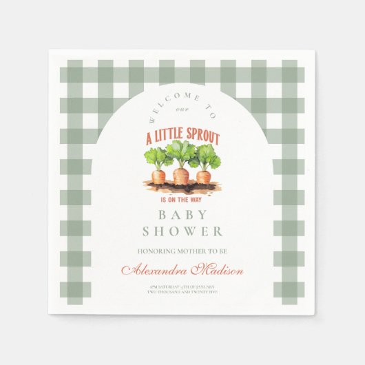 Little Sprout Baby shower Servet (Voorkant)