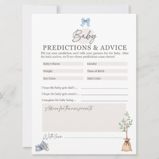 Little Sprout Baby shower spel Feestdagenkaart