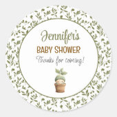 Little Sprout Baby Shower Sticker (Voorkant)