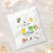 Little Sprout Blue Boots Garden Baby shower Bedankzakje (Geknipt)