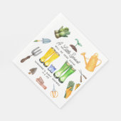 Little Sprout Blue Rain Boots Garden Baby shower Servet (Hoek)