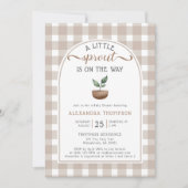 Little Sprout Boho Waterverf Neutraal Baby shower Kaart (Voorkant)