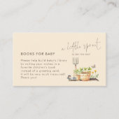 Little Sprout Books voor Baby shower Informatiekaartje (Voorkant)