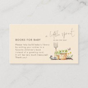 Little Sprout Books voor Baby shower Informatiekaartje