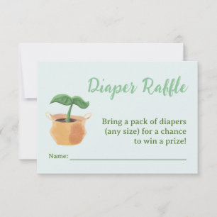 Little Sprout Diaper Raffle Baby shower Kaart