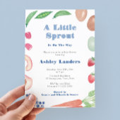 Little Sprout Farmers Market Baby Boy Shower Kaart
