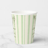 Little sprout farmers market baby shower monogram  papieren bekers (Rechts)