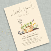 Little Sprout Garden Beige Baby shower Kaart