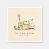Little Sprout Gardening Cream Baby shower Servet (Voorkant)